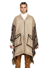 JONNY COTA Outerwear OS / DESERT SCARF MOUNTAIN PONCHO IN DESERT SCARF