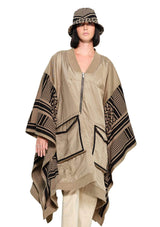 JONNY COTA Outerwear OS / DESERT SCARF MOUNTAIN PONCHO IN DESERT SCARF