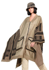 JONNY COTA Outerwear OS / DESERT SCARF MOUNTAIN PONCHO IN DESERT SCARF