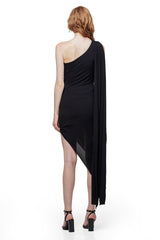JONNY COTA SARI DRESS IN BLACK