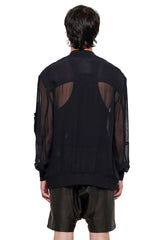 JONNY COTA SHEER BOMBER JACKET IN BLACK