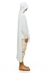JONNY COTA SHEER CAPE HAT IN BONE