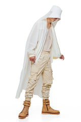 JONNY COTA SHEER CAPE HAT IN BONE