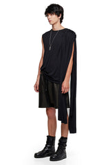 JONNY COTA T-SHIRT WITH SCARF IN BLACK