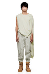 JONNY COTA T-SHIRT WITH SCARF IN BONE