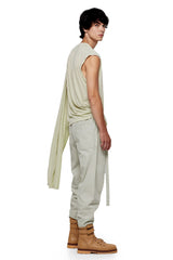 JONNY COTA T-SHIRT WITH SCARF IN BONE