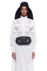 JONNY COTA VEILED BUCKET HAT IN BLACK