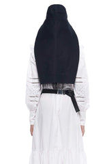 JONNY COTA VEILED BUCKET HAT IN BLACK