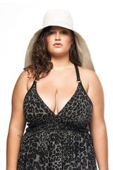 JONNY COTA VEILED BUCKET HAT IN BONE