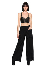 JONNY COTA WIDE LEG TROUSERS IN BLACK