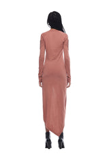 JONNY COTA womens-dresses ASYMMETRICAL MINI DRESS IN BLUSH