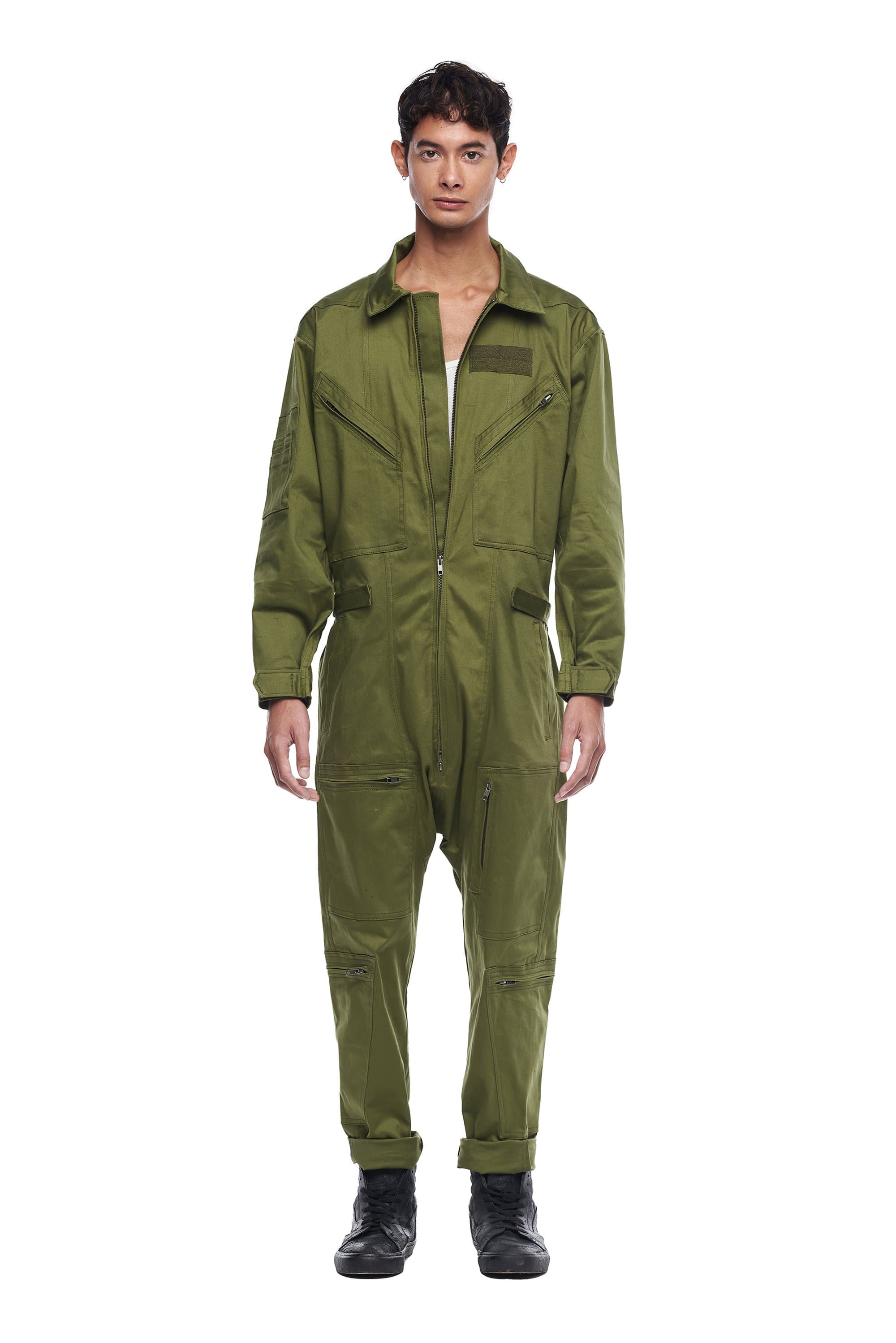 MILITARY JUMPSUIT IN GREEN