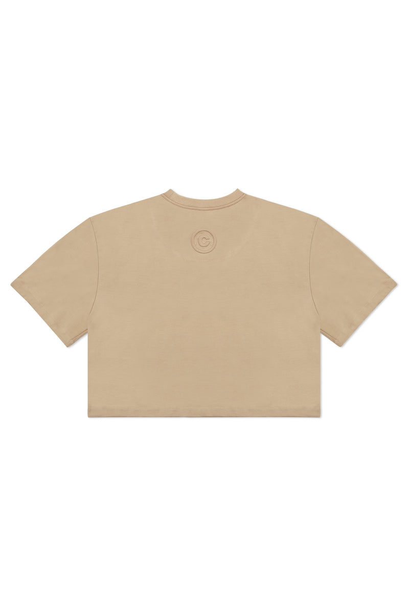 TERRY BOXY T-SHIRT IN KHAKY