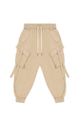 TERRY CARGO PANTS IN KHAKY