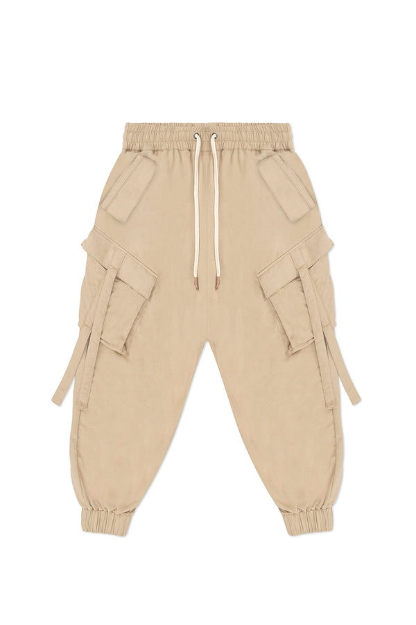 TERRY CARGO PANTS IN KHAKY