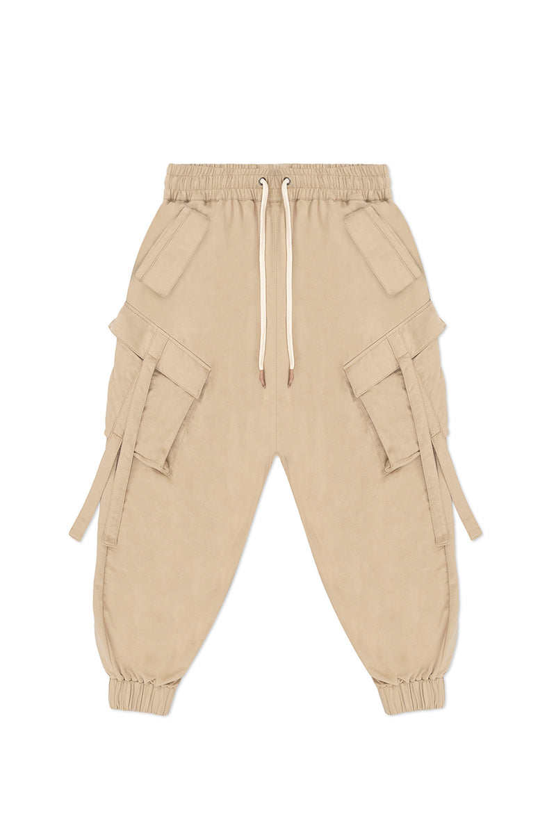 TERRY CARGO PANTS IN KHAKY