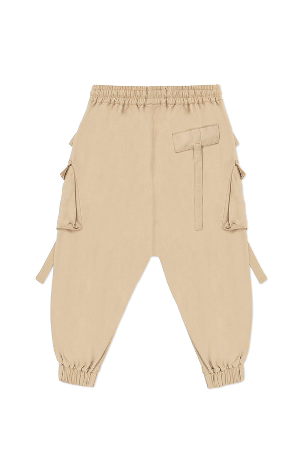 TERRY CARGO PANTS IN KHAKY
