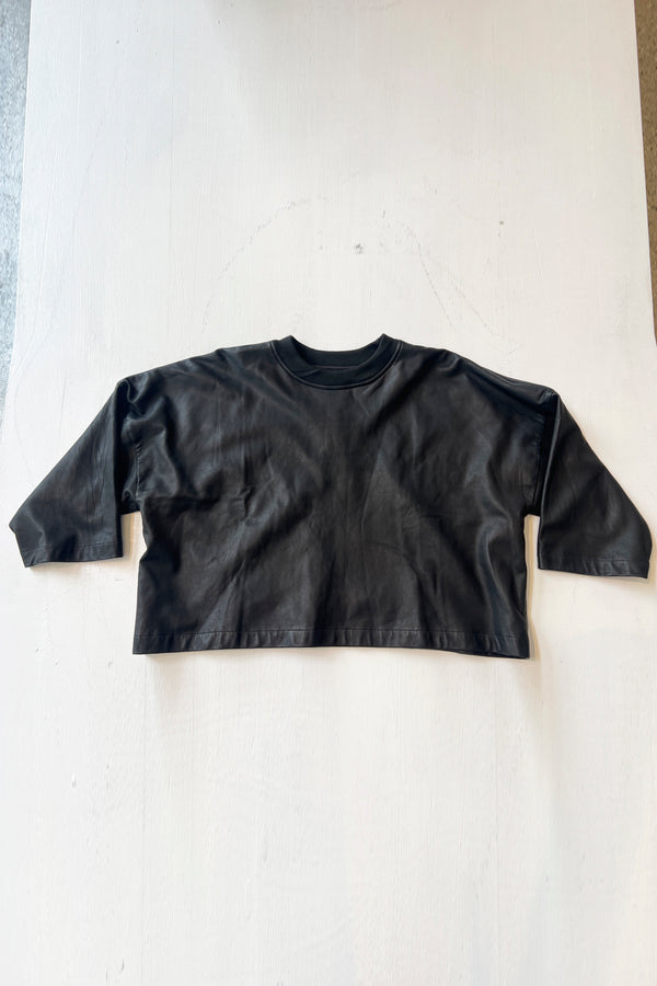 Boxer shirt in leather size M-mens