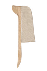 SUEDE TIE CAP IN TAN