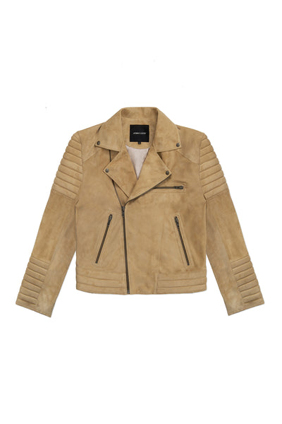 最安 RACING JACKET IN TAN SUEDE – JONNY COTA ジャケット・アウター