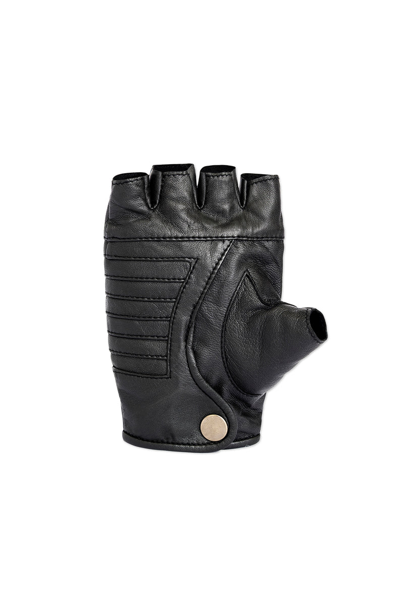 PLEATED GLOVES IN BLACK