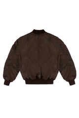 AVIATOR BOMBER JACKET IN BROWN LEATHER