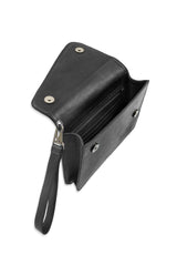 AW25 CLUTCH IN BLACK LEATHER