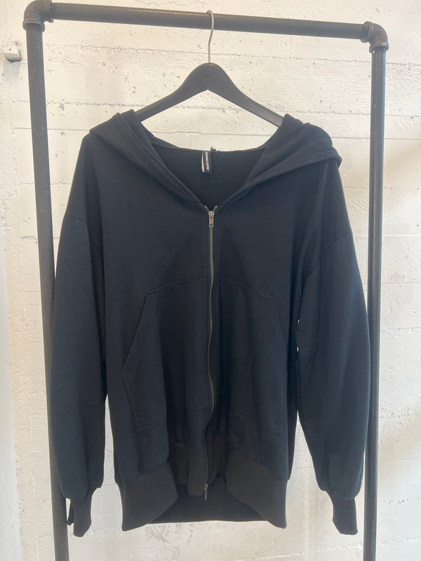 Skingraft Oversized Fleece zip up hoodie sample one size blac- Mens