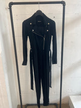 Moto jumpsuit in black small