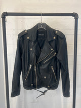 Leather motorcycle jacket size XS