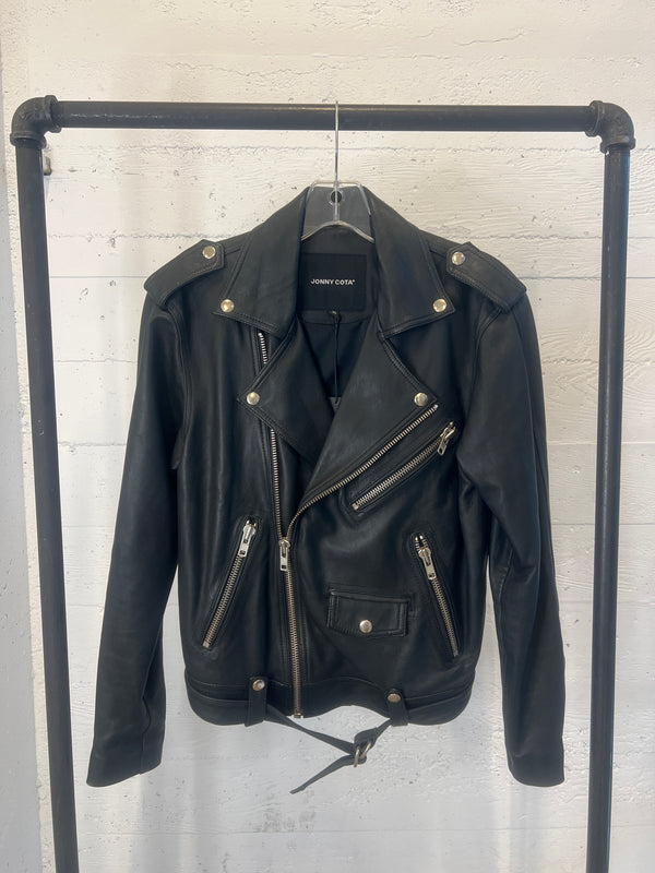 Leather motorcycle jacket size XS