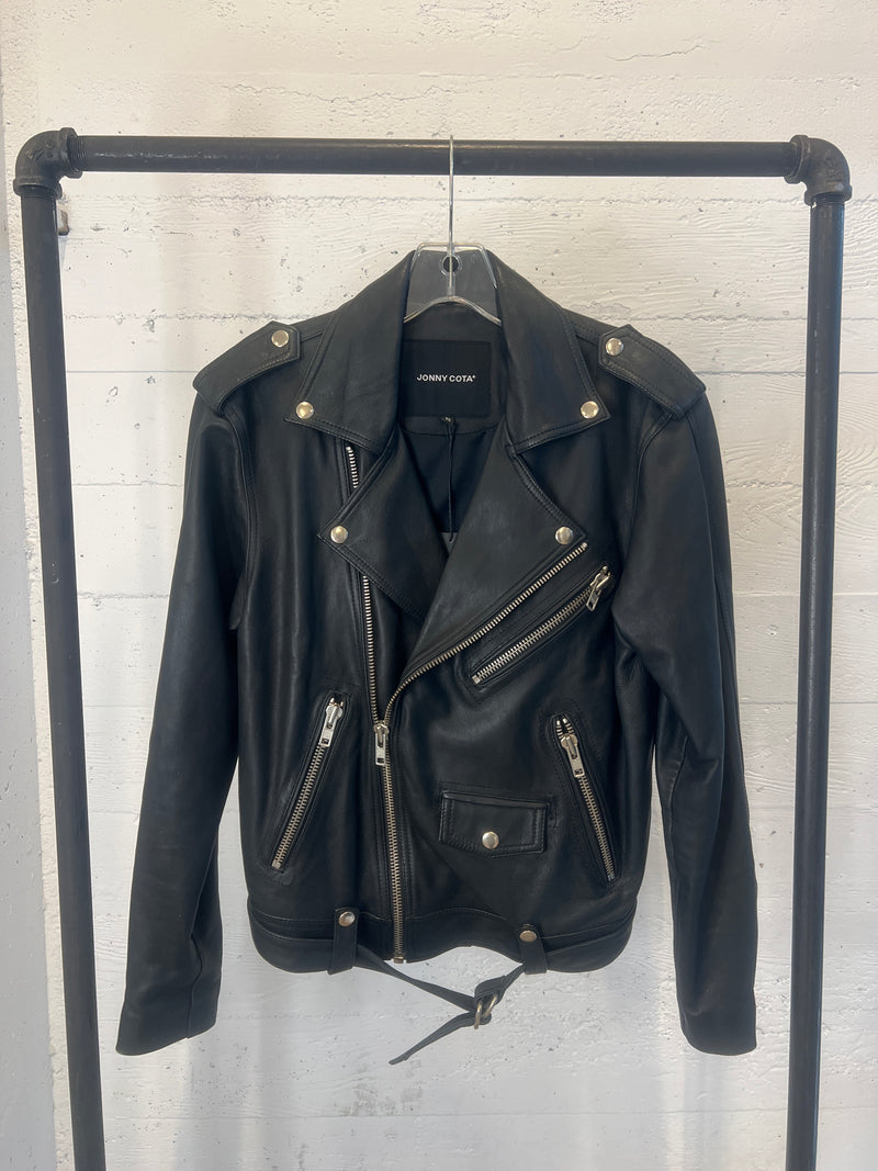 Leather motorcycle jacket size XS