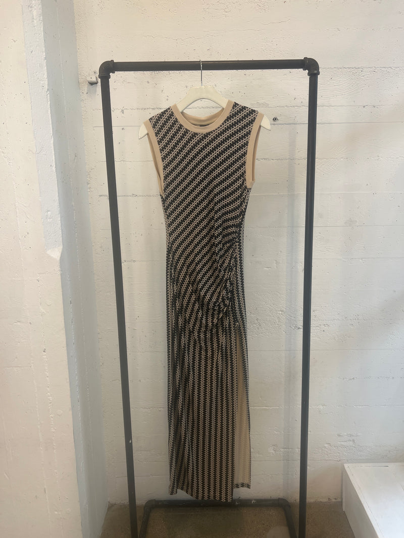 Black and bone chain dress XS