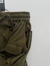 Jersey cotton cargo boxer pants green size XS