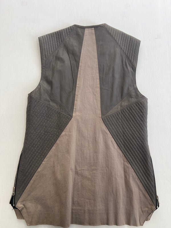 Skingraft leather vest