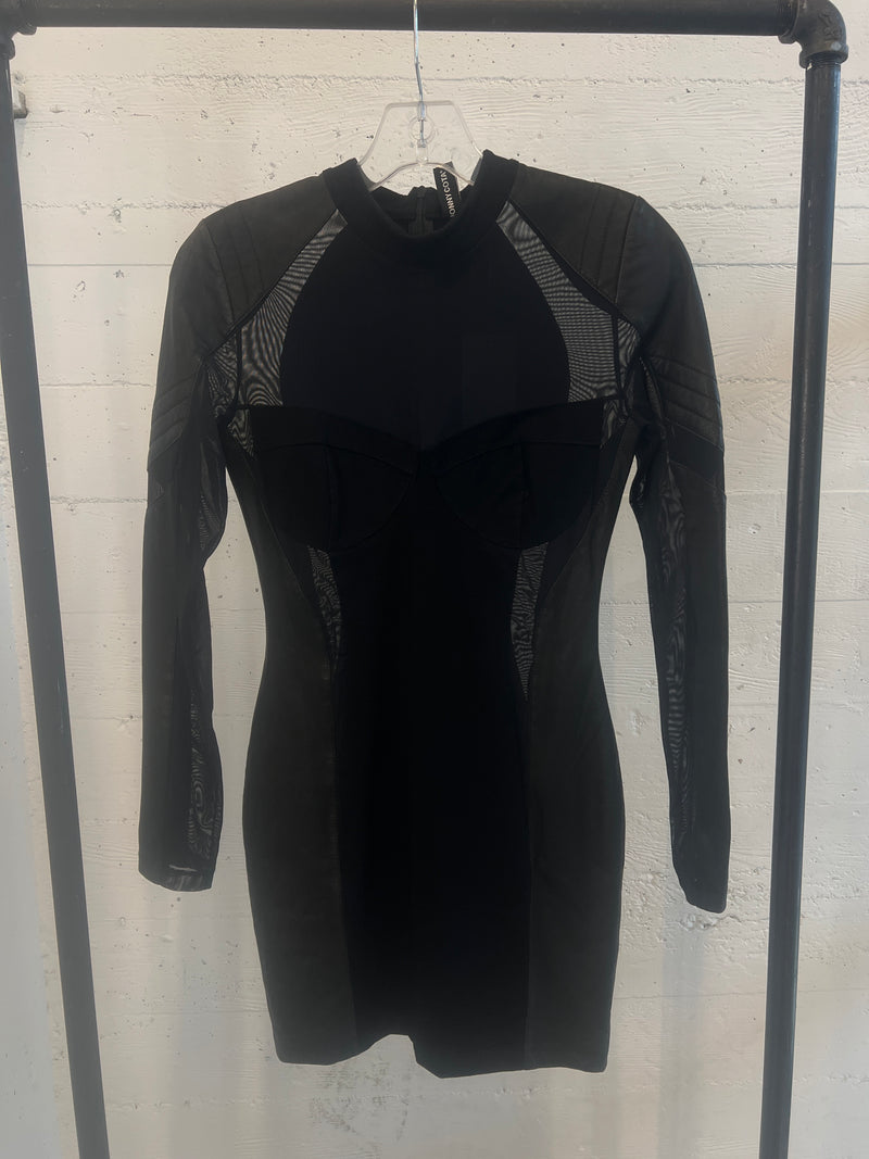 Leather and Mesh dress XS