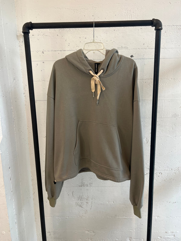 Fleece hoodie in ash