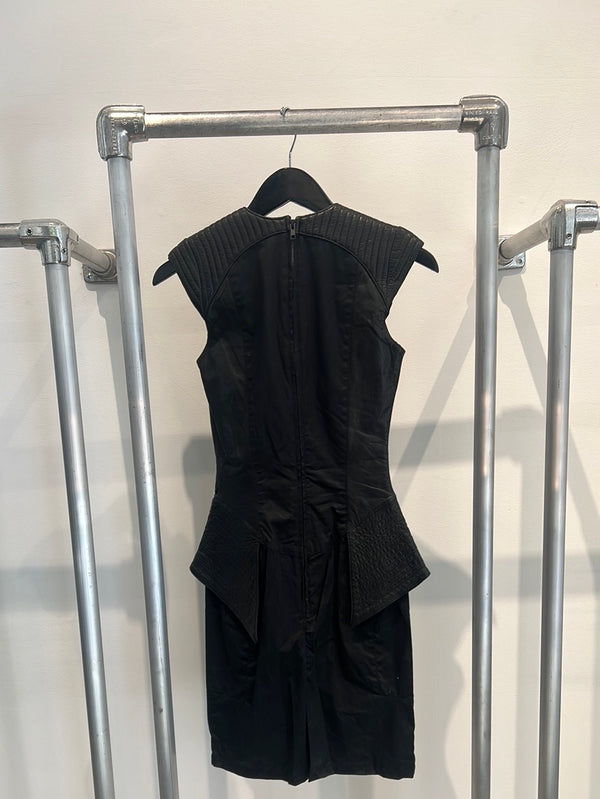 Cotton and leather runway sample dress Skingraft women’s size s