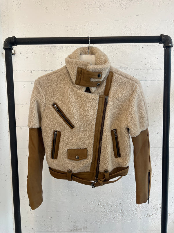 Women’s Shearling and leather jacket size S
