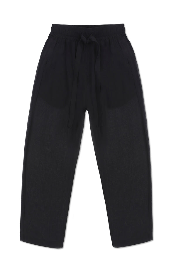 SHEER BOXER PANTS IN BLACK