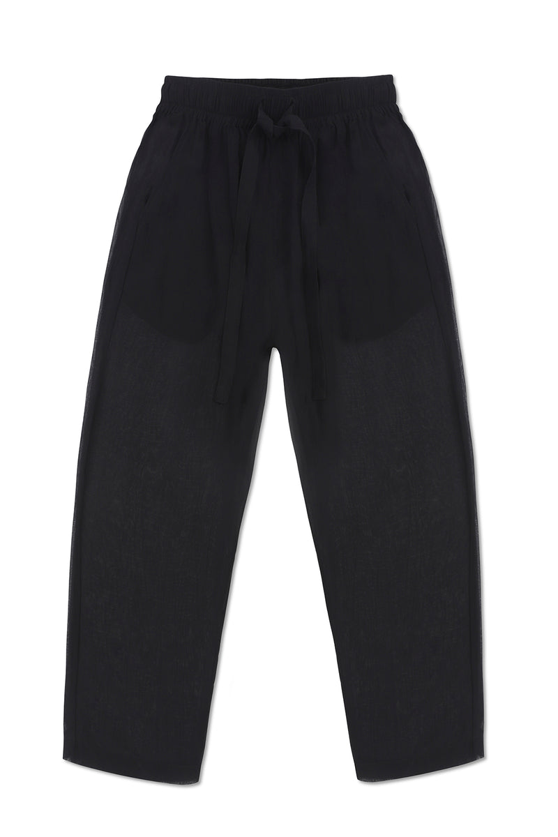 SHEER BOXER PANTS IN BLACK