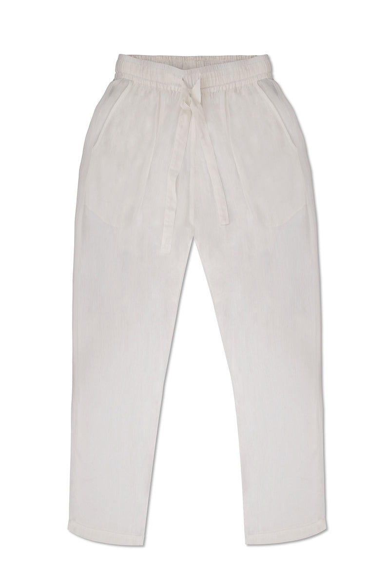 SHEER BOXER PANTS IN WHITE