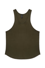 TANK TOP WITH INK IN ARMY GREEN