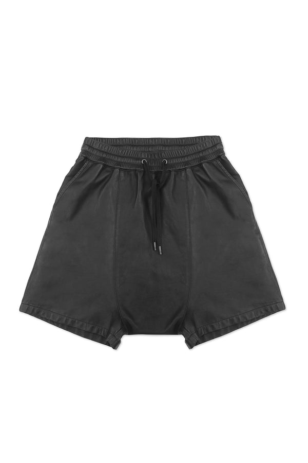 DROP CROTCH LEATHER SHORTS