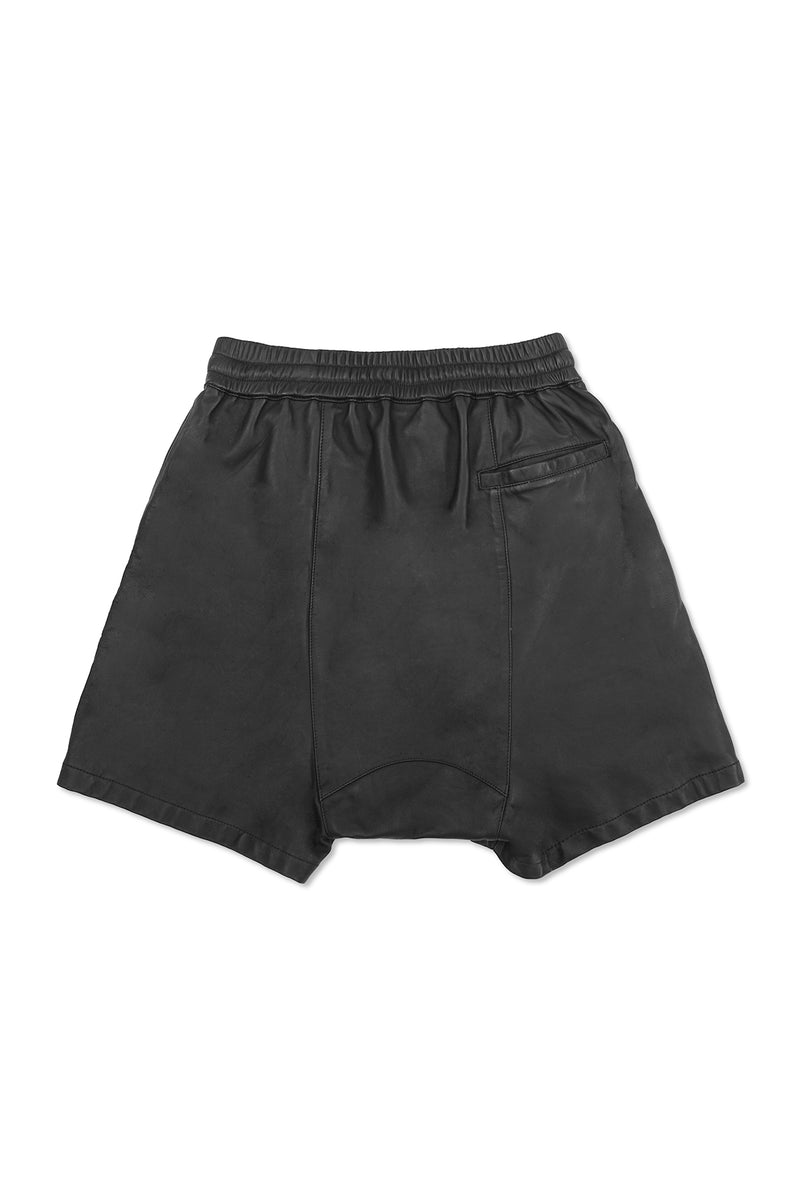 DROP CROTCH LEATHER SHORTS