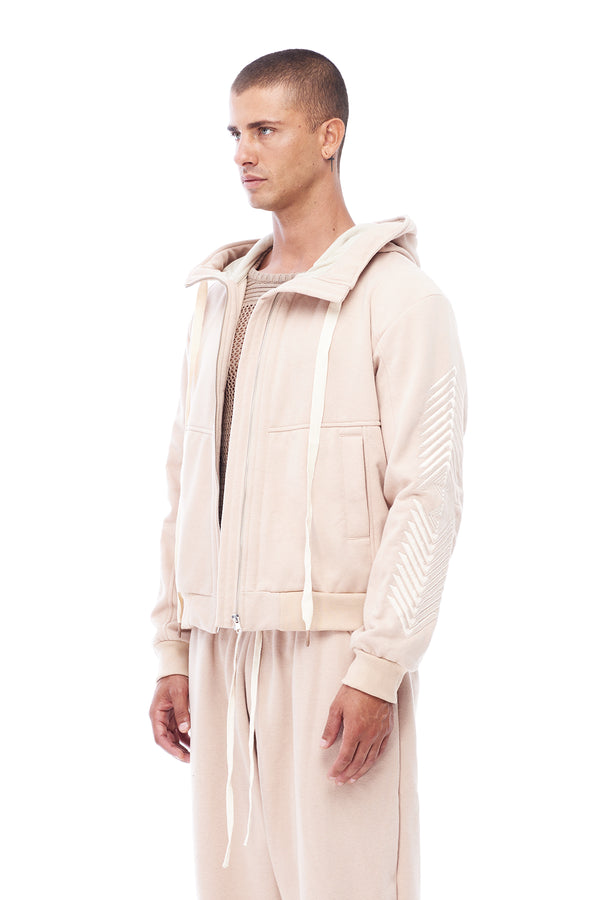 Arrow hoodie in tan size Large