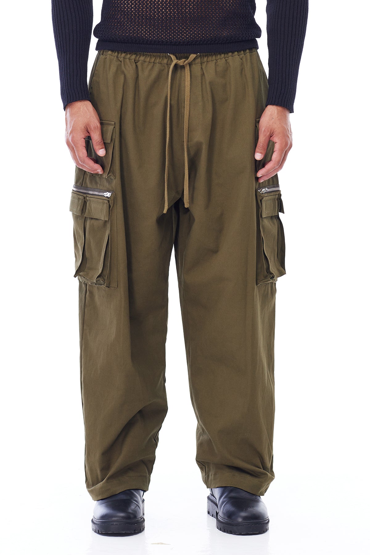 CARGO BOXER PANTS IN ARMY GREEN – JONNY COTA