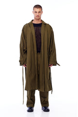 OVERSIZE COAT IN ARMY GREEN