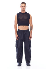 CARGO BOXER PANTS IN BLACK