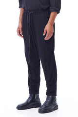 FULL LINEN TROUSER IN BLACK